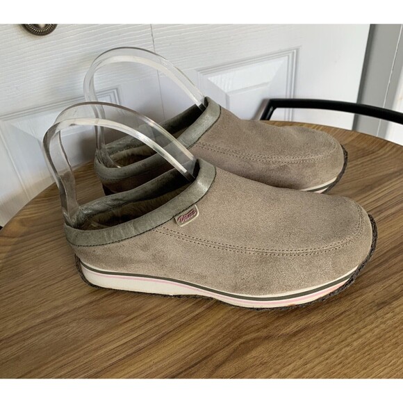 Womens Vans Suede Street Clog II Shoes Size 8.5 Slip-On Beige - Picture 1 of 16
